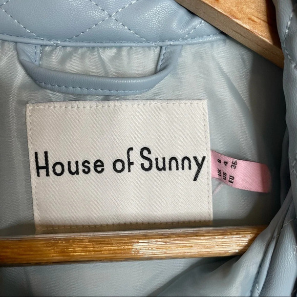 House of Sunny Mid Century Quilt Shirt Blue - Picture 10 of 11